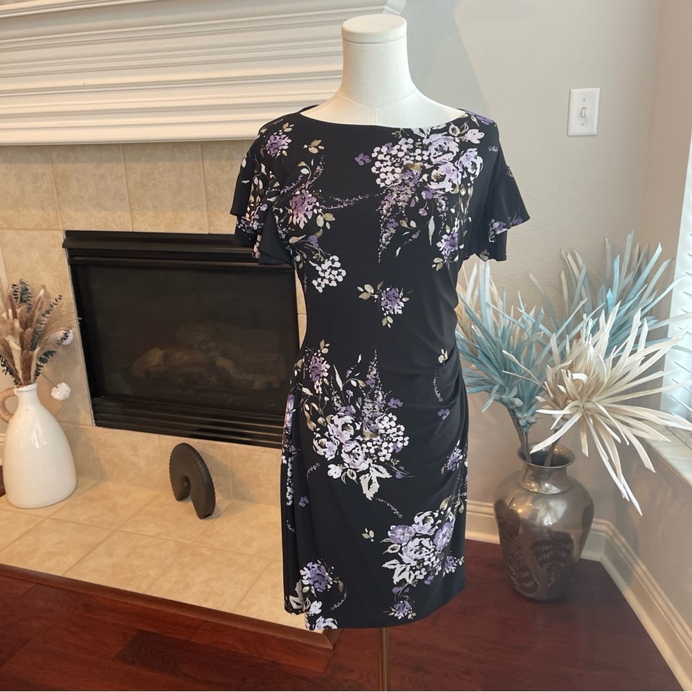 Ralph Lauren Floral Black Dress
